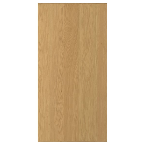 SINARP trädörr, ljusbrun. Tillverkad av ekfanér med en massiv ekkant. Rektangulär, med en enkel, elegant design.
