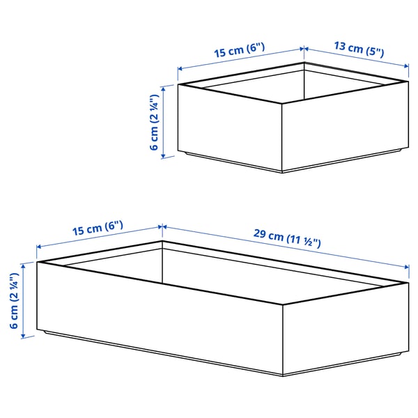 STEGESUND Box, set om 2, ljus bambu