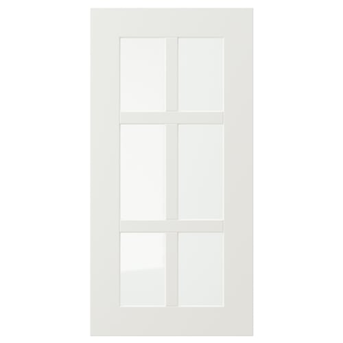 Vitrinskåp STENSUND med glasdörrar, 3 paneler, moderna linjer.