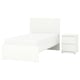 STORKLINTA Sovrumsmöbler, set om 2, vit, 90x200 cm