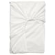 Vit ULLVIDE-dra-på-lakan, rektangulär, krispig percale, bomull-lyocellblandning, elastisk kant.
