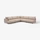 UPPÅKRA hörnsoffa, beige. Modern design med mjuka dynor, träben och miljövänliga material.