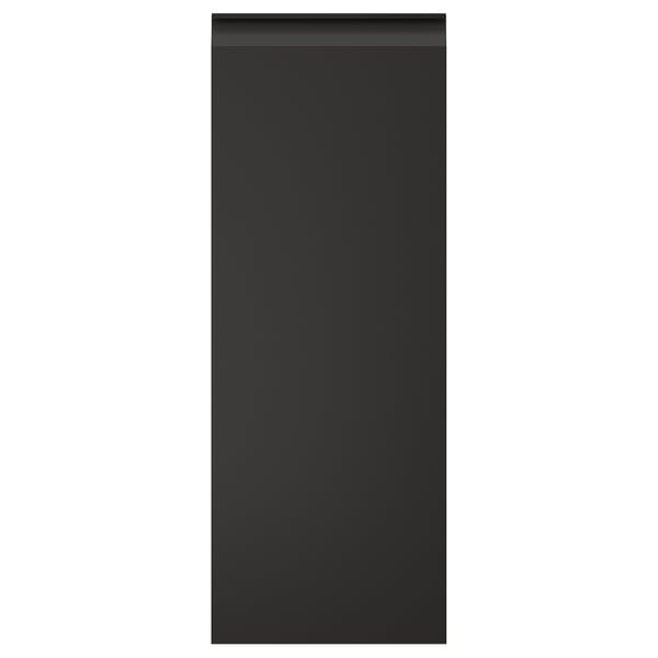 UPPLÖV: svart, rektangulärt, köksskåp med elegant, modern design och integrerat handtag.