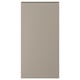 Visar ett beige UPPLÖV köksskåp med elegant, modern design och integrerade handtag.
