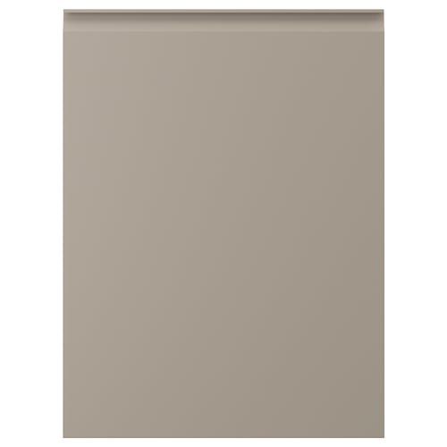 UPPLÖV beige köksskåp med eleganta, integrerade handtag, fasade kanter.