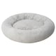 UTSÅDD grå hundbädd, rund, fuskpäls, vit, skön, kan tvättas i maskin.