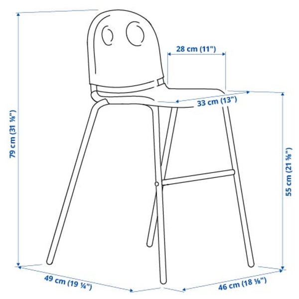 Illustration med mått för produkten: VILDGÅS.