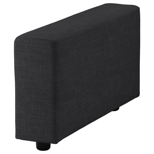 VIMLE soffparti i kol, rektangulärt, plyschtyg över svarta ben.