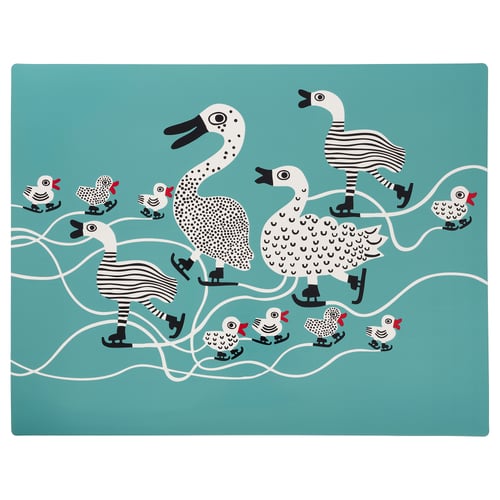 VINTERFINT Tablett, vinter turkos, 45x35 cm