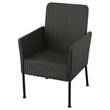 VITTSKÄR stol: svart korg, metallram; fyrkantig, ergonomisk design.