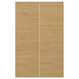 VOXTORP dörrpaneler i ekfinish, eleganta med integrerade handtag, varm modern stil.