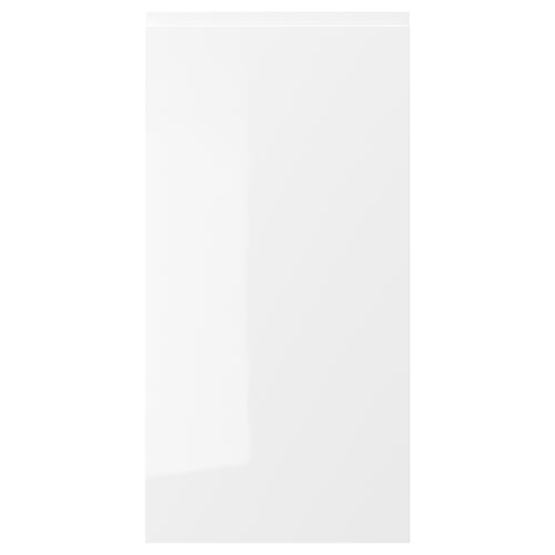 VOXTORP vitt högblankt skåp, elegant modern design, lätt att rengöra yta.