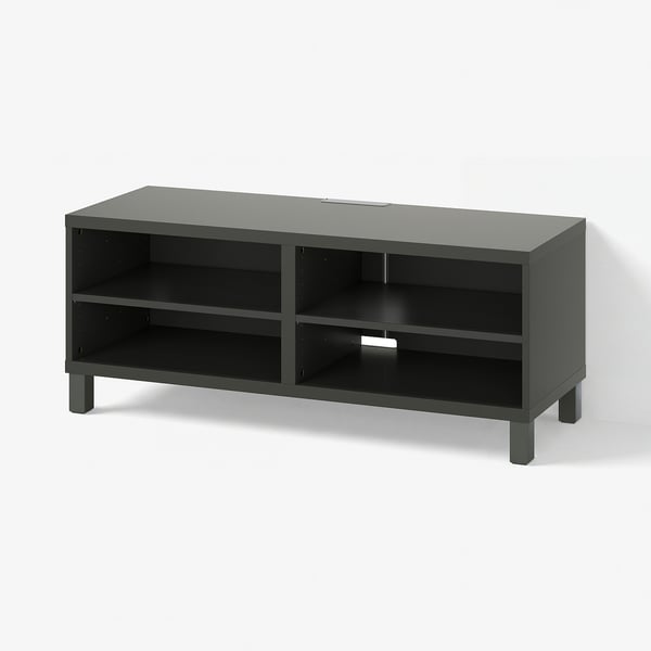 BESTÅ TV bench, dark grey, 120x40x48 cm