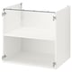 A white ENHET kitchen cabinet with one shelf, featuring clean lines and a modern design.