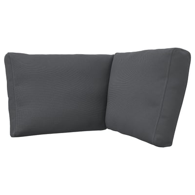 Dark grey, recycled fabric, l-shaped sofa corner, soft cushion.