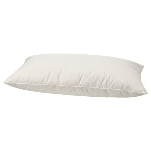 GULKAVLE pillow: white, rectangular, filled with recycled down & feathers, soft cotton cover.