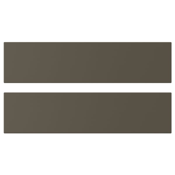 Two dark brown rectangular panels, smooth finish, simple design.