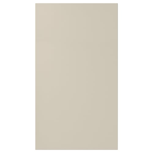 A beige HAVSTORP cabinet door, rectangular with smooth lines and a lacquered finish.