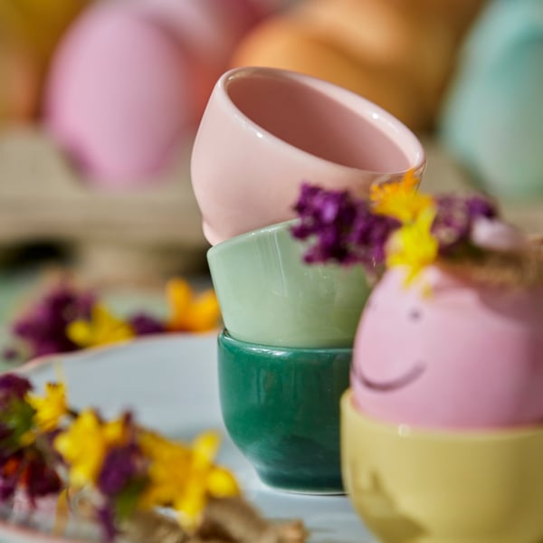IKEA 365+ Bowl/egg cup, rounded sides/mixed colours, 5 cm