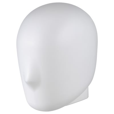 ISKÄRNA lamp, white, plastic, dome shape with smooth surface, minimalist design.