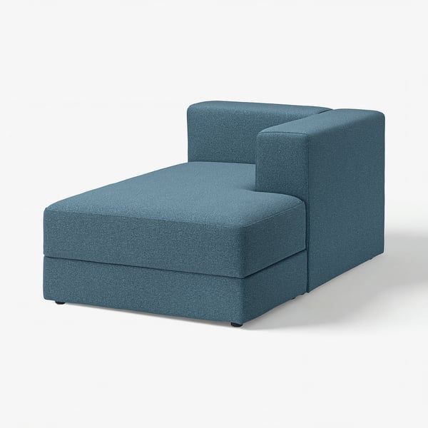 JÄTTEBO sectional sofa, teal, with chaise, modern, modular design.