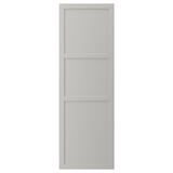 LERHYTTAN kitchen cabinet door in light grey, traditional design with solid wood frame and bevelled edges.