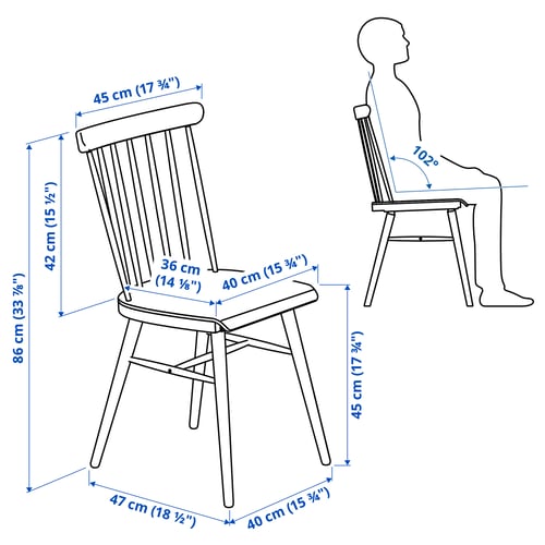 Illustration with measurements for the product: LISABO.