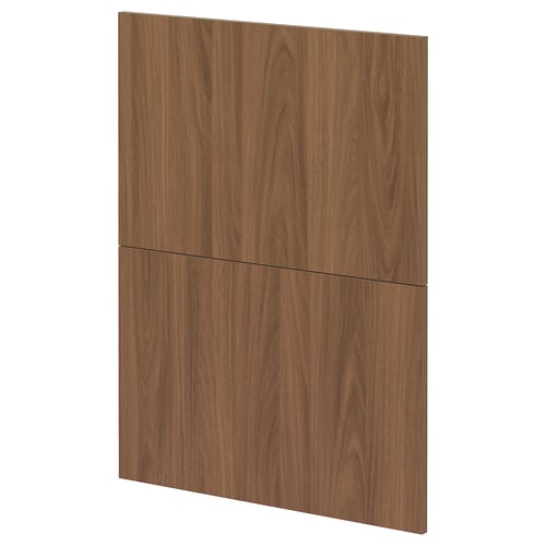 METOD walnut kitchen panel. Rectangular wood-like design with smooth surface.
