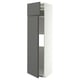 METOD Hi cab f fridge or freezer w 2 drs, white/VOXTORP dark grey vertical handle, 60x60x220 cm