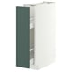 METOD / MAXIMERA Base cabinet/pull-out int fittings, white/Aspudden dark grey-green, 20x60 cm