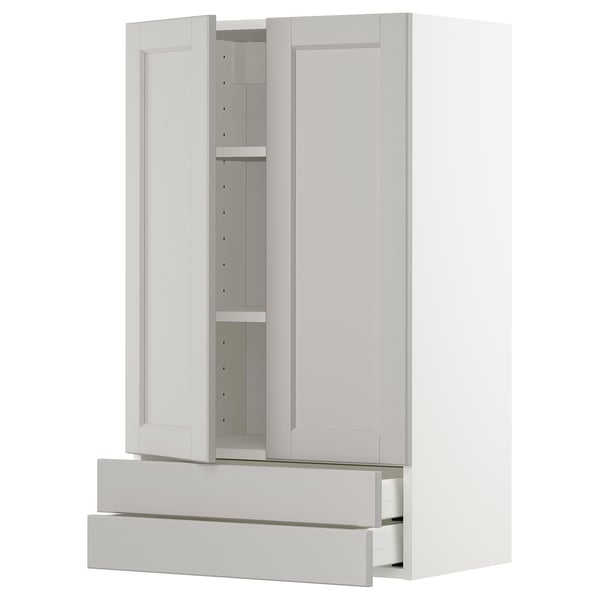 White METOD kitchen cabinet with 2 doors & 2 drawers. Modern, clean design with 25-year guarantee.
