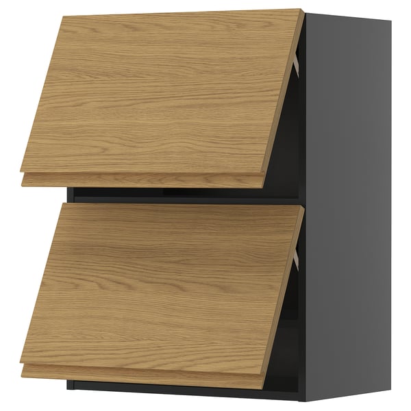 The METOD kitchen cabinet with voxtorp oak fronts and minimalist design.