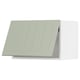Green METOD kitchen cabinet with flat design, white background.