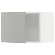 Light grey METOD kitchen cabinets door and frame on white.