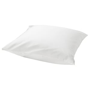 White pillowcase, NATTJASMIN, smooth satin design, cotton-lyocell blend.