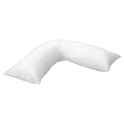 NEJLIKA v-shaped pillow, white, polyester, ergonomic back & neck support.