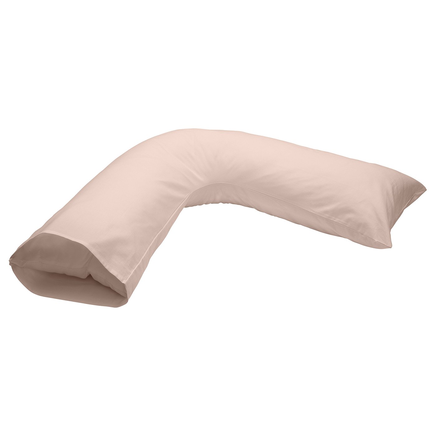 A NEJLIKA pillow in beige, shaped like a v, made of cotton, designed for comfort and support.