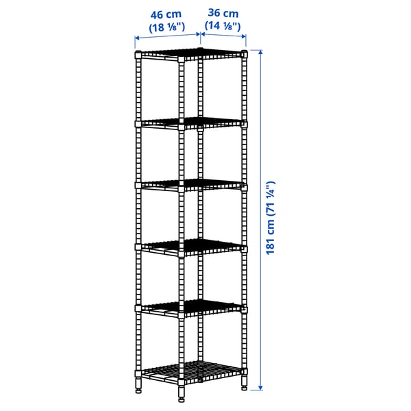 Illustration with measurements for the product: OMAR.