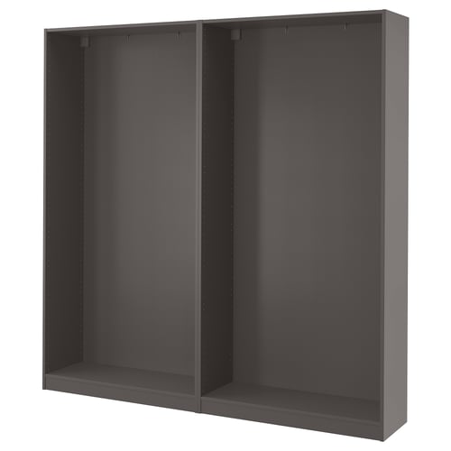PAX wardrobe frame, dark grey, minimalistic, multipurpose storage.