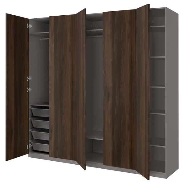 PAX wardrobe with 3 doors open
