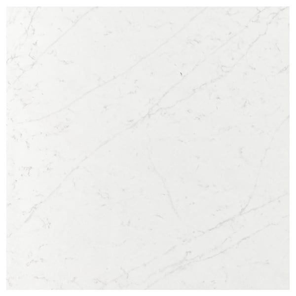 RÅHULT Custom made wall panel, white/light grey marble effect/quartz, 1 m²x2.0 cm