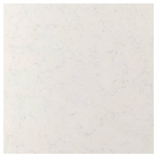 White marble-like quartz wall panel, smooth and stain-resistant, designed for kitchen walls.