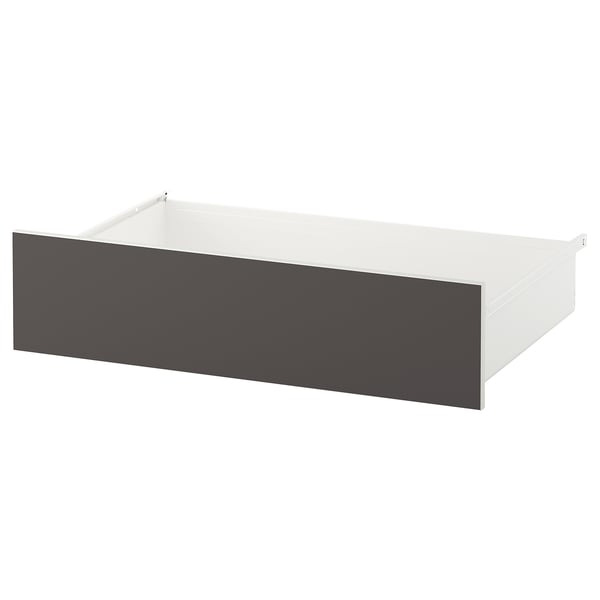 SKATVAL drawer, white with grey front, rectangular shape, modern design.
