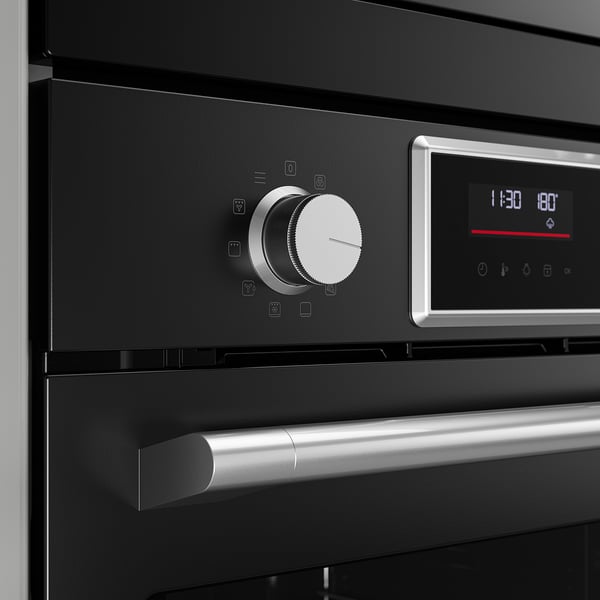 STENABY True fan oven, added steam function bake function/black IKEA 500
