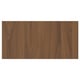 Brown wood panel, rectangular, smooth surface, walnut finish.