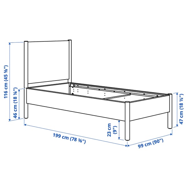 Illustration with measurements for the product: TONSTAD.
