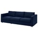 Deep blue VIMLE sofa with minimalist style and straight lines.