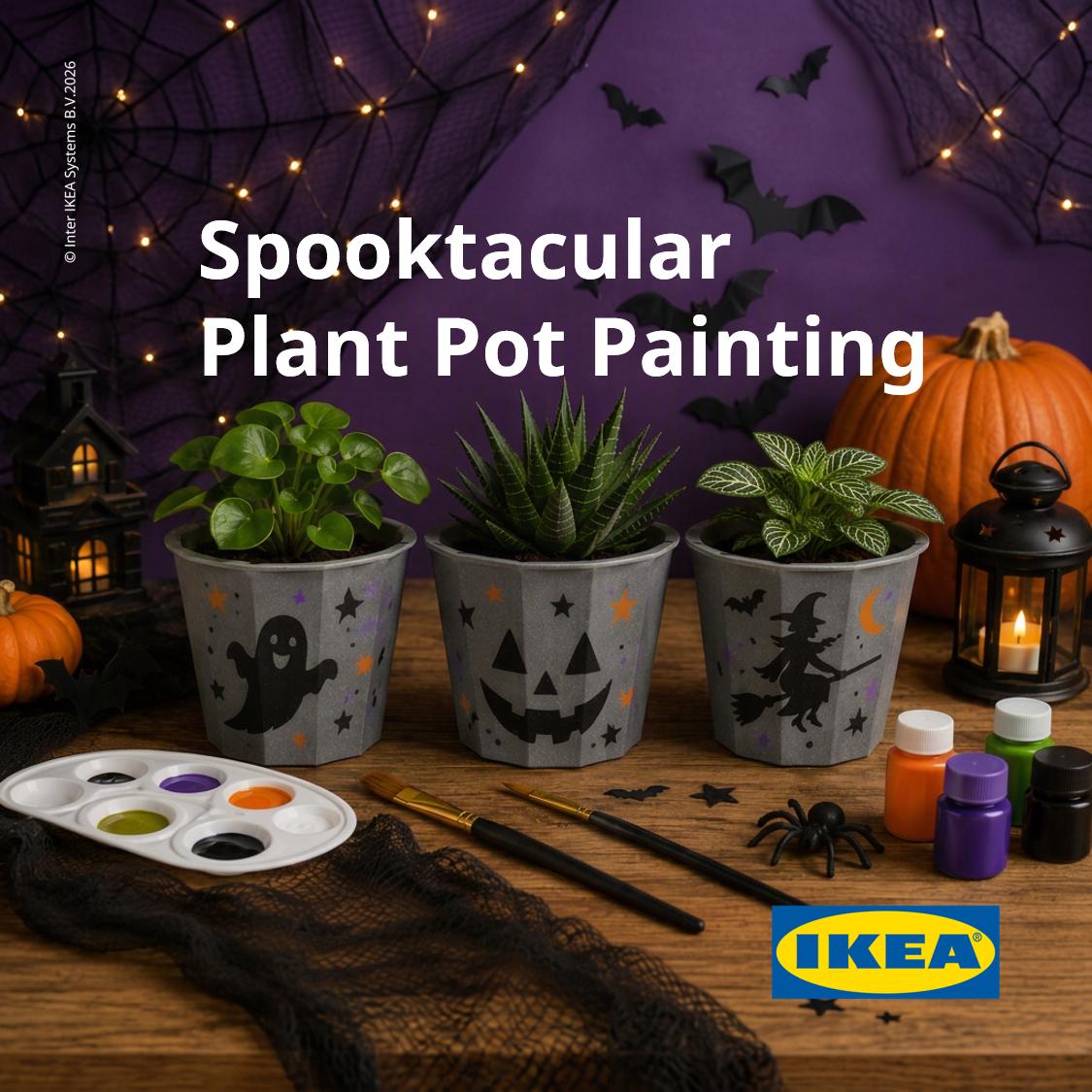 🕸️ 🕷️ Spooktacular Plant Pot Painting 🐈⬛ 🌙