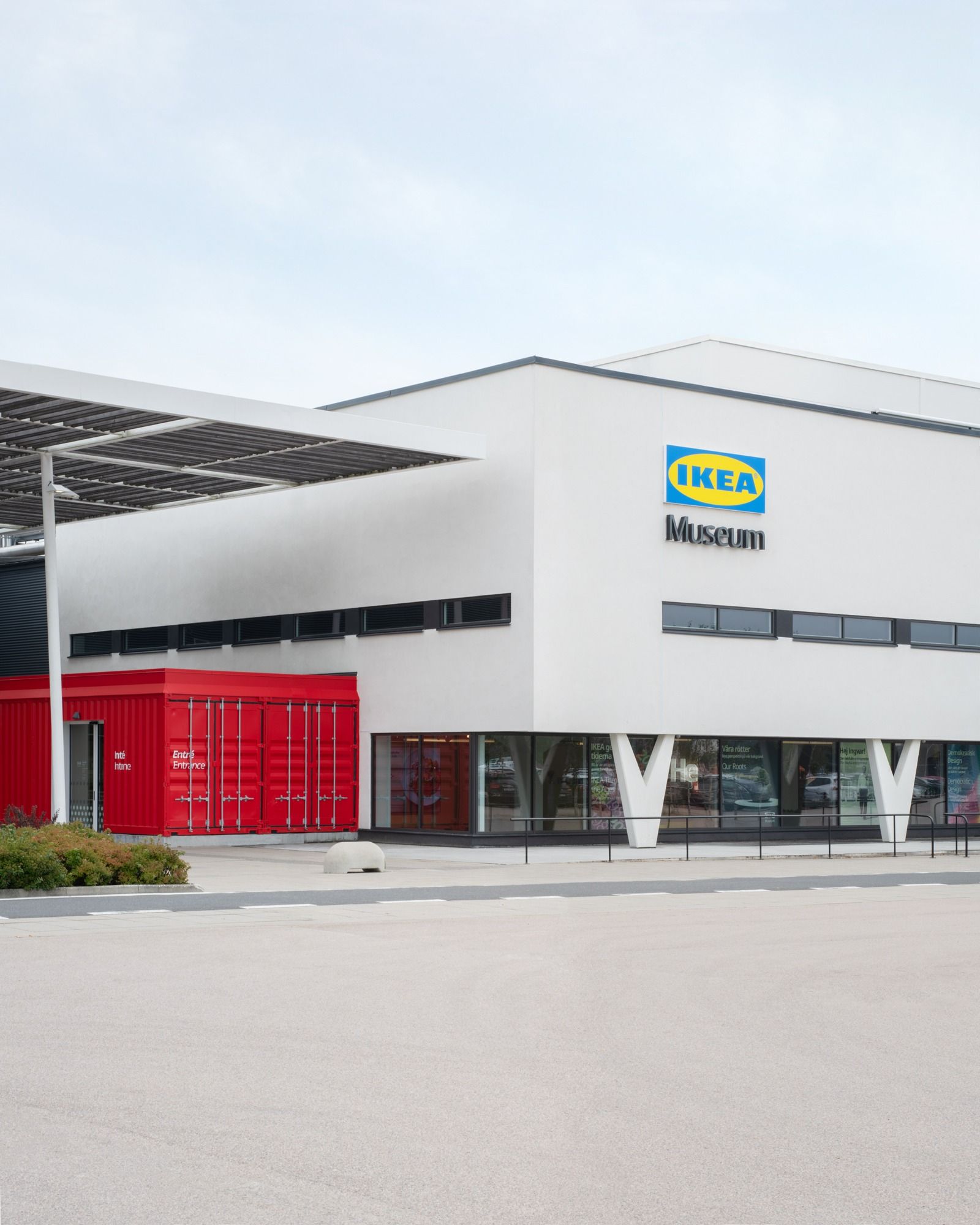 The exterior of the IKEA Museum in Älmhult. 