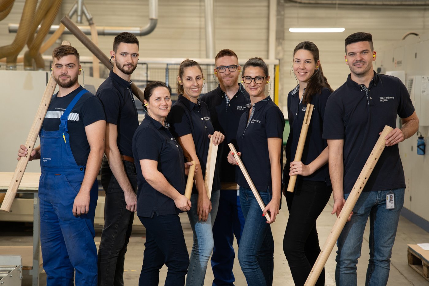 IKEA Industry co-workers on a production site in Hungary.